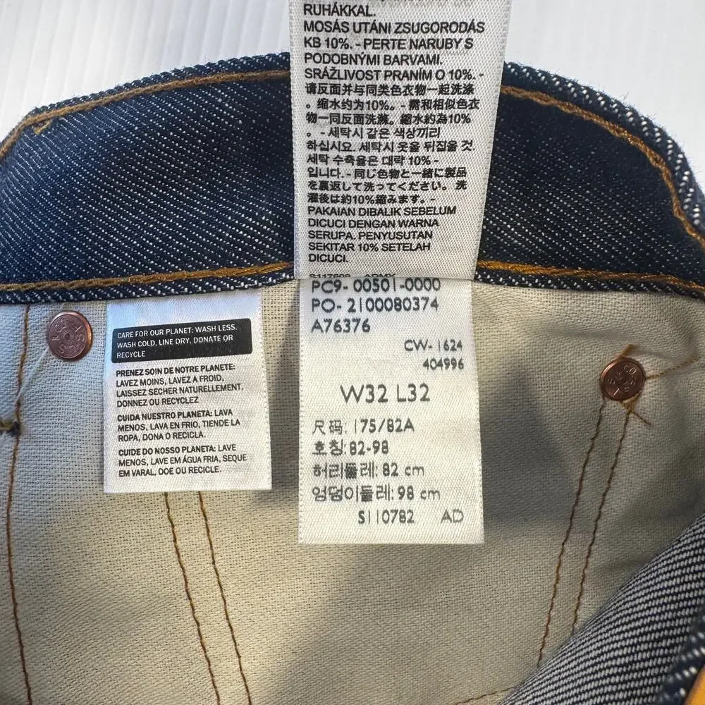 Levi’s 501 Shrink To Fit Jeans 32x32 Deadstock Dark Wash NWT Dadcore Normcore - Picture 13 of 16